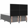 vidaXL Lit &agrave; ressort LED Gris clair et blanc 140 x 190 cm