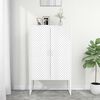 vidaXL Buffet haut Blanc 80x35x135 cm Acier