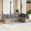 vidaXL Ensemble de Canap&eacute;s 8 pcs Beige et Gris clair polyrotin