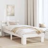 vidaXL Cadre de lit avec t&ecirc;te de lit Blanc 90 x 190 cm Pin massif
