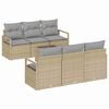 vidaXL Ensemble de Canap&eacute;s 7 pc 6-Nombre de places Beige et gris