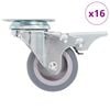 vidaXL 16 pcs Roulettes pivotantes 50 mm
