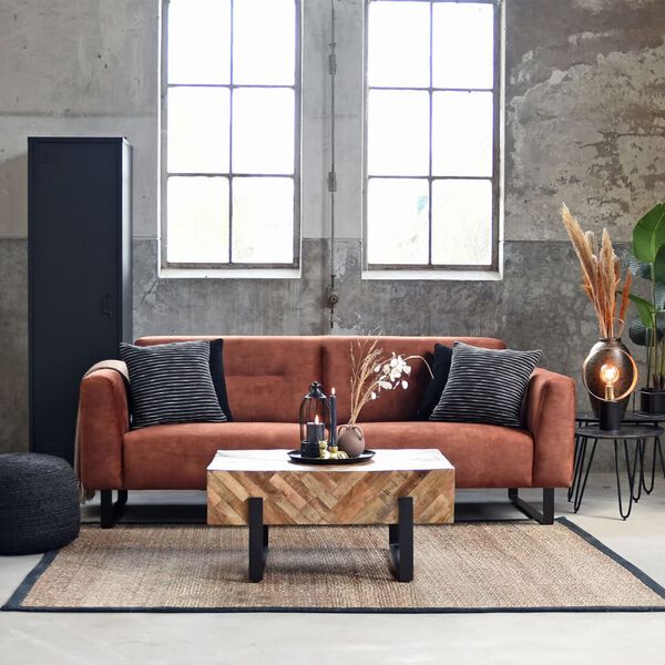 LABEL51 Ensemble de 2 tables basses Frisk bois/noir