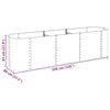 vidaXL Lit sur&eacute;lev&eacute; de jardin 320x80x81 cm Acier galvanis&eacute; Argent&eacute;