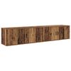 vidaXL Ensemble de meuble TV mural Montage mural 2 pcs Bois Ancien