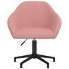 vidaXL Chaises pivotantes &agrave; manger lot de 4 rose velours