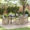 vidaXL Ensemble de salle &agrave; manger pour jardin 5 pcs Beige polyrotin