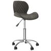 vidaXL Chaises pivotantes &agrave; manger lot de 2 Gris fonc&eacute; Velours
