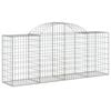 vidaXL Paniers à gabions arqués 18 pcs 200x50x80/100 cm Fer galvanisé
