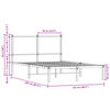 vidaXL Cadre de lit en m&eacute;tal sans matelas ch&ecirc;ne marron 120x200 cm
