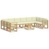 vidaXL Ensemble de canap&eacute;s d'ext&eacute;rieur 11 pcs Blanc et cr&egrave;me