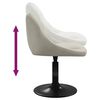 vidaXL Chaises pivotantes &agrave; manger lot de 2 Cr&egrave;me Velours