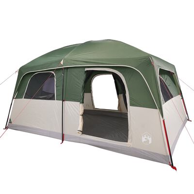 vidaXL Tente de cabine familiale 10 personnes vert imperméable