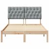 vidaXL Cadre de lit Gris clair 120 x 200 cm Pin massif