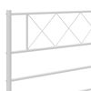 vidaXL T&ecirc;te de lit de remplacement m&eacute;tal blanc 180 cm