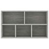 vidaXL Biblioth&egrave;que/Buffet Gris b&eacute;ton 50x25x80 cm Bois d&rsquo;ing&eacute;nierie