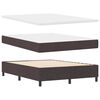 vidaXL Lit &agrave; ressorts avec matelas Marron fonc&eacute; 140 x 190 cm tissu
