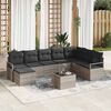vidaXL Ensemble de Canap&eacute;s avec coussin 8 pcs Gris clair polyrotin