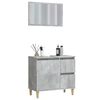 vidaXL Ensemble de meubles de salle de bain 2 pcs gris b&eacute;ton