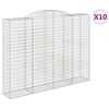 vidaXL Paniers à gabions arqués 10 pcs 300x50x220/240 cm fer galvanisé