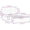 vidaXL Cadre de lit sans matelas Hvar gris clair 140x200 cm tissu
