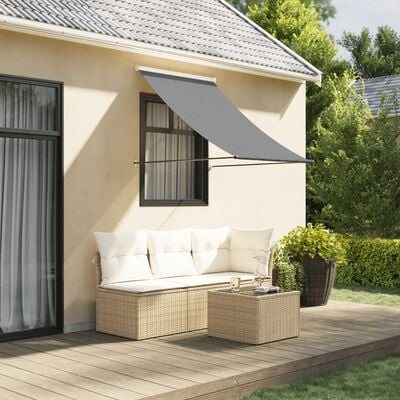 vidaXL Auvent rétractable crème 150x150 m tissu et acier