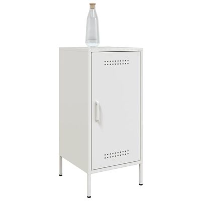 vidaXL Buffet blanc 36x39x79 cm acier laminé à froid