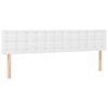 vidaXL T&ecirc;tes de lit Blanc 200x5x78/88 cm Similicuir