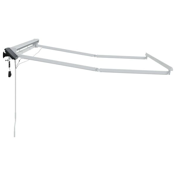 vidaXL Cadre de store manuel avec LEDs Blanc 2,5 x 2 m Aluminium