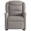 vidaXL Fauteuil inclinable de massage &eacute;lectrique Taupe Tissu