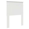 vidaXL T&ecirc;te de lit avec t&ecirc;te de lit Blanc 75 cm Bois d'ing&eacute;nierie
