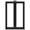 vidaXL Pieds de table &agrave; manger en T, 2 pi&egrave;ces, noir, 50 x 35 x (72-73) cm, acier
