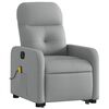 vidaXL Fauteuil inclinable de massage &eacute;lectrique Gris clair Tissu
