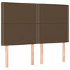 vidaXL Sommier &agrave; lattes de lit avec matelas Marron fonc&eacute; 140x190 cm