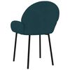 vidaXL Chaises &agrave; manger lot de 2 Bleu Velours