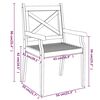 vidaXL Chaises &agrave; manger d'ext&eacute;rieur lot de 3 Bois d'acacia massif