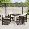 vidaXL Ensemble de salle &agrave; manger pour jardin 5 pcs Marron polyrotin