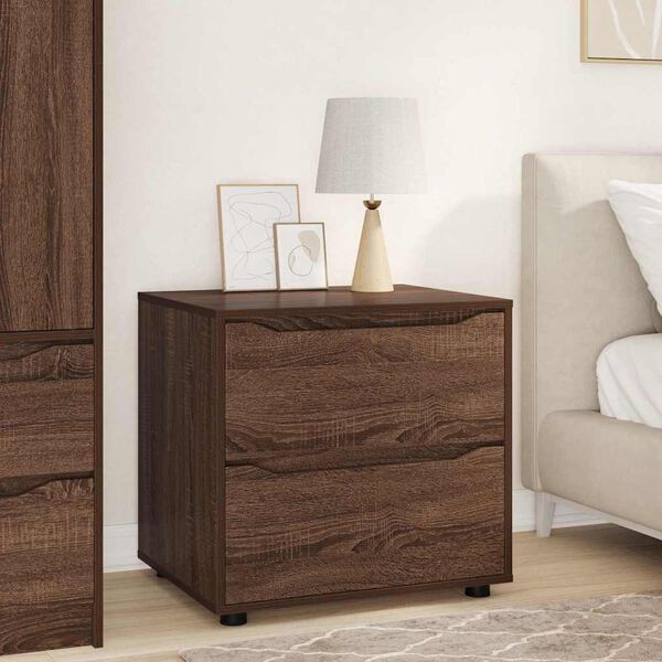 vidaXL Armoire de rangement Ch&ecirc;ne brun 60 x 48 x 57 cm