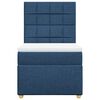 vidaXL Sommier &agrave; lattes de lit avec matelas Bleu 90x200 cm Tissu