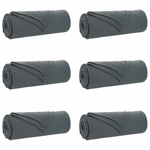 vidaXL Couvertures &agrave; jeter 6 pc Gris fonc&eacute; 210 x 140 cm 2.56 kg