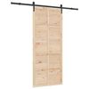 vidaXL Porte coulissante Marron 90 x 208 cm Bois massif en pin