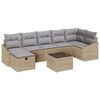 vidaXL Ensemble de Canap&eacute;s avec coussin avec stockage Beige polyrotin