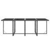 vidaXL Ensemble à manger de jardin coussins 9pcs Résine tressée Gris