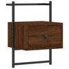 vidaXL Table de chevet murale 2 pcs ch&ecirc;ne marron 35x30x51 cm