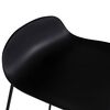 Venture Home Tabourets de bar lot de 2 Wave plastique noir