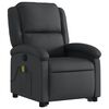vidaXL Fauteuil inclinable de massage noir cuir véritable