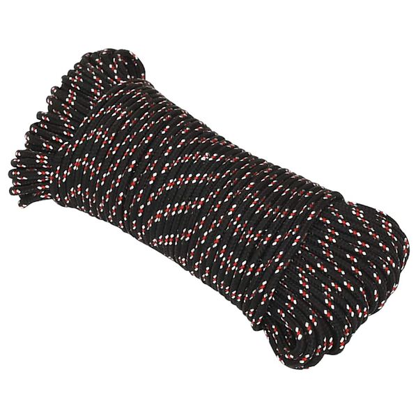 vidaXL Corde de bateau Noir 5 mm 250 m Polypropyl&egrave;ne