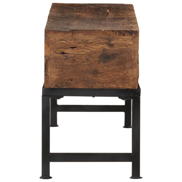 vidaXL Banc 110 cm bois massif de r&eacute;cup&eacute;ration