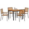 vidaXL Ensemble de salle &agrave; manger pour jardin 5 pcs Gris et marron