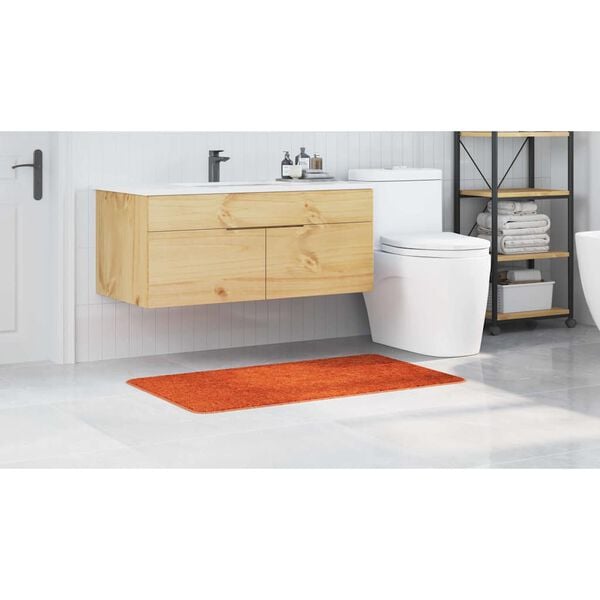 vidaXL Tapis de bain antid&eacute;rapant Orange 70 x 120 cm PP